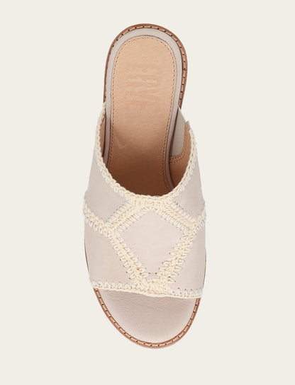 Women's Ivory Pipa Crochet Platform Sandals | Frye Ivory