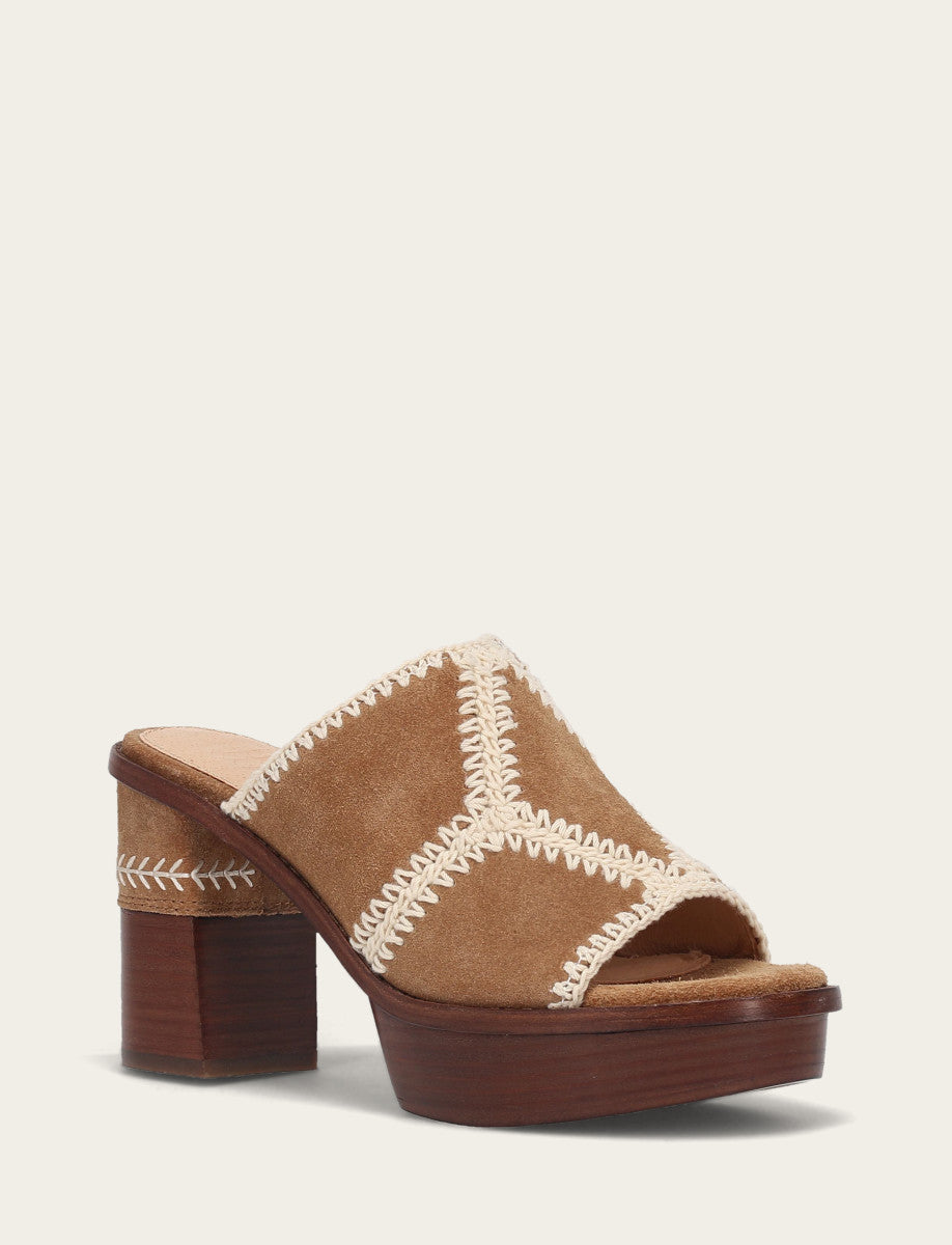 Women's Almond Pipa Crochet Platform Sandals | Frye Almond
