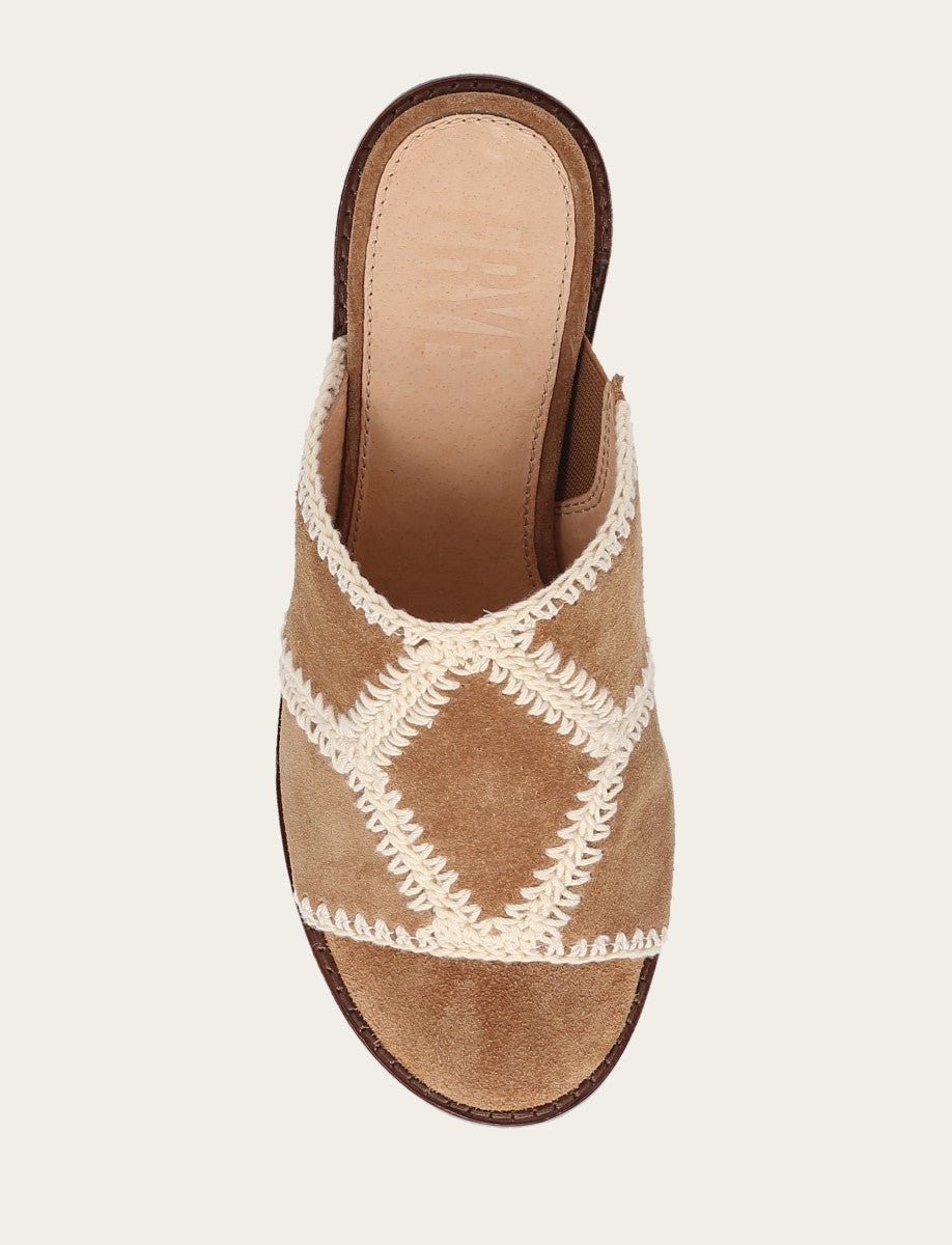 Women's Almond Pipa Crochet Platform Sandals | Frye Almond
