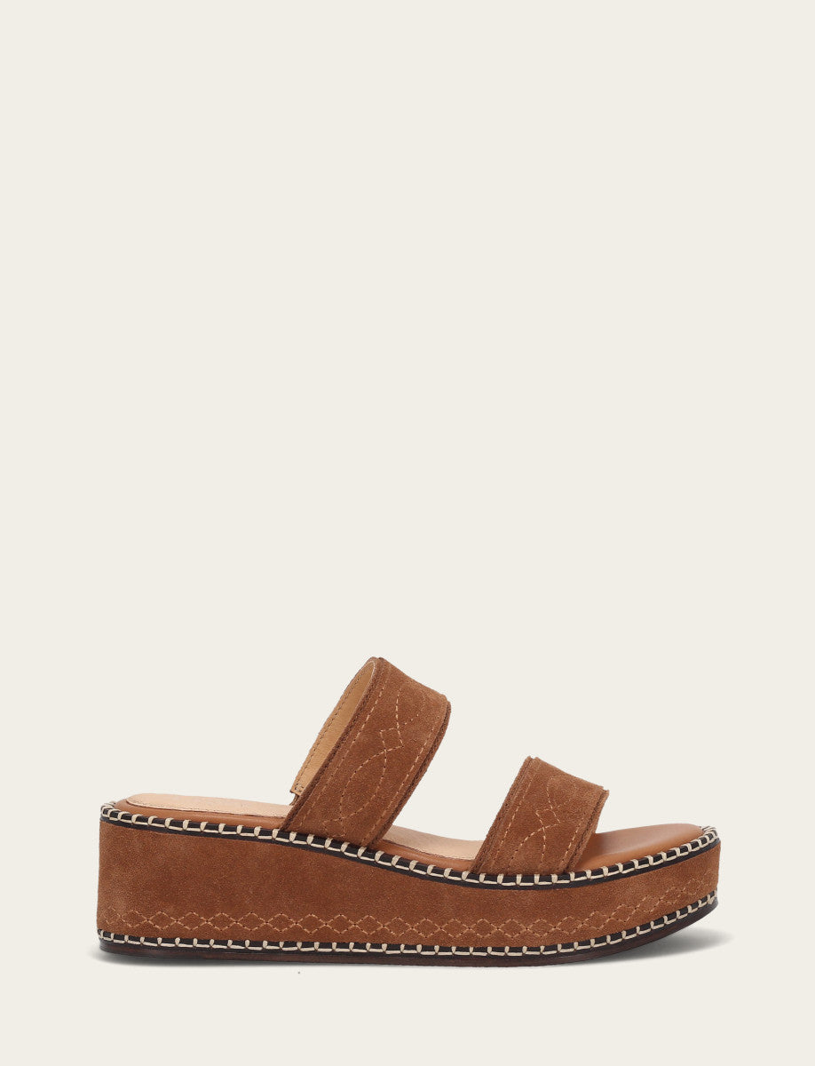 Women's Bark Joy Woodstock 2 Band Platform Slide Sandals | Frye Bark