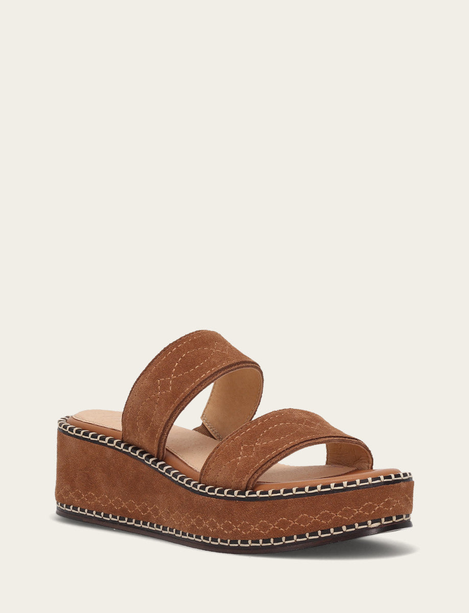 Women's Bark Joy Woodstock 2 Band Platform Slide Sandals | Frye Bark