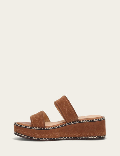 Women's Bark Joy Woodstock 2 Band Platform Slide Sandals | Frye Bark