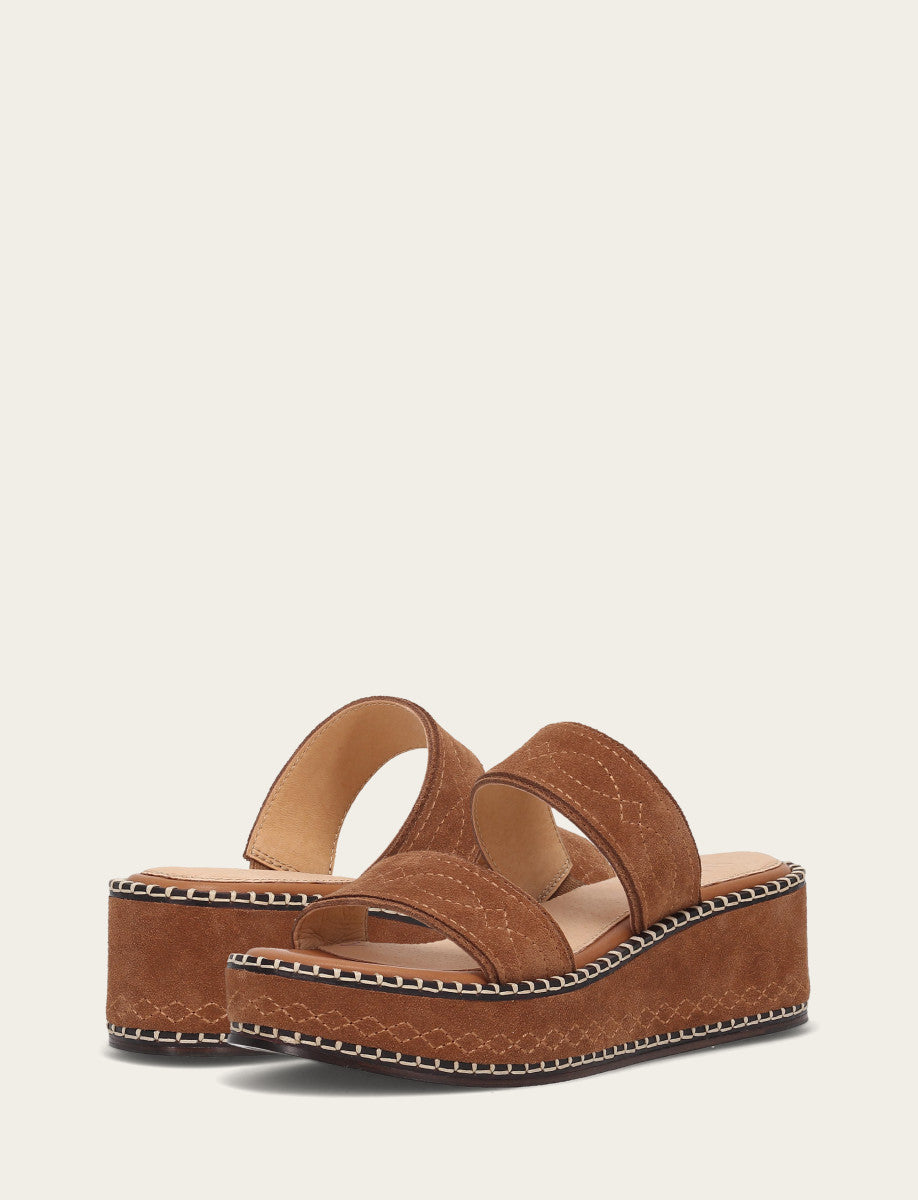Women's Bark Joy Woodstock 2 Band Platform Slide Sandals | Frye Bark