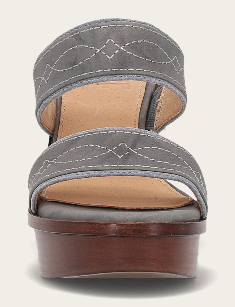Women's Grey Sky Pipa Woodstock 2 Band Platform Sandals | Frye Grey Sky