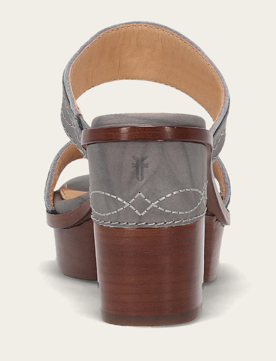 Women's Grey Sky Pipa Woodstock 2 Band Platform Sandals | Frye Grey Sky