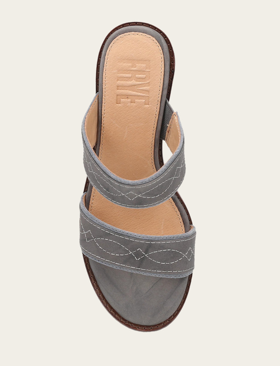 Women's Grey Sky Pipa Woodstock 2 Band Platform Sandals | Frye Grey Sky