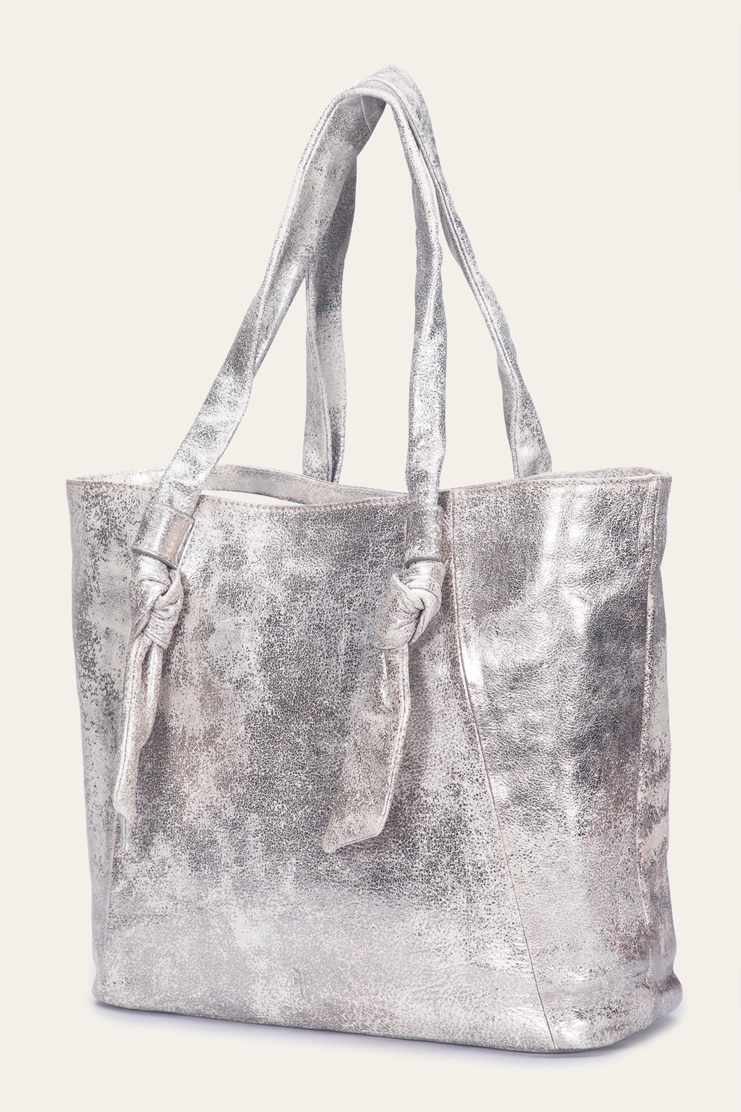 Women's Nora Knotted Tote Bag | Frye Cream Metallic