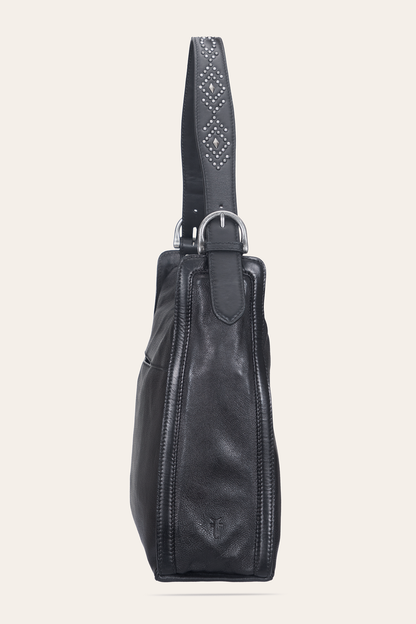 Women's Black Carla Studded Hobo Handbag | Frye Black
