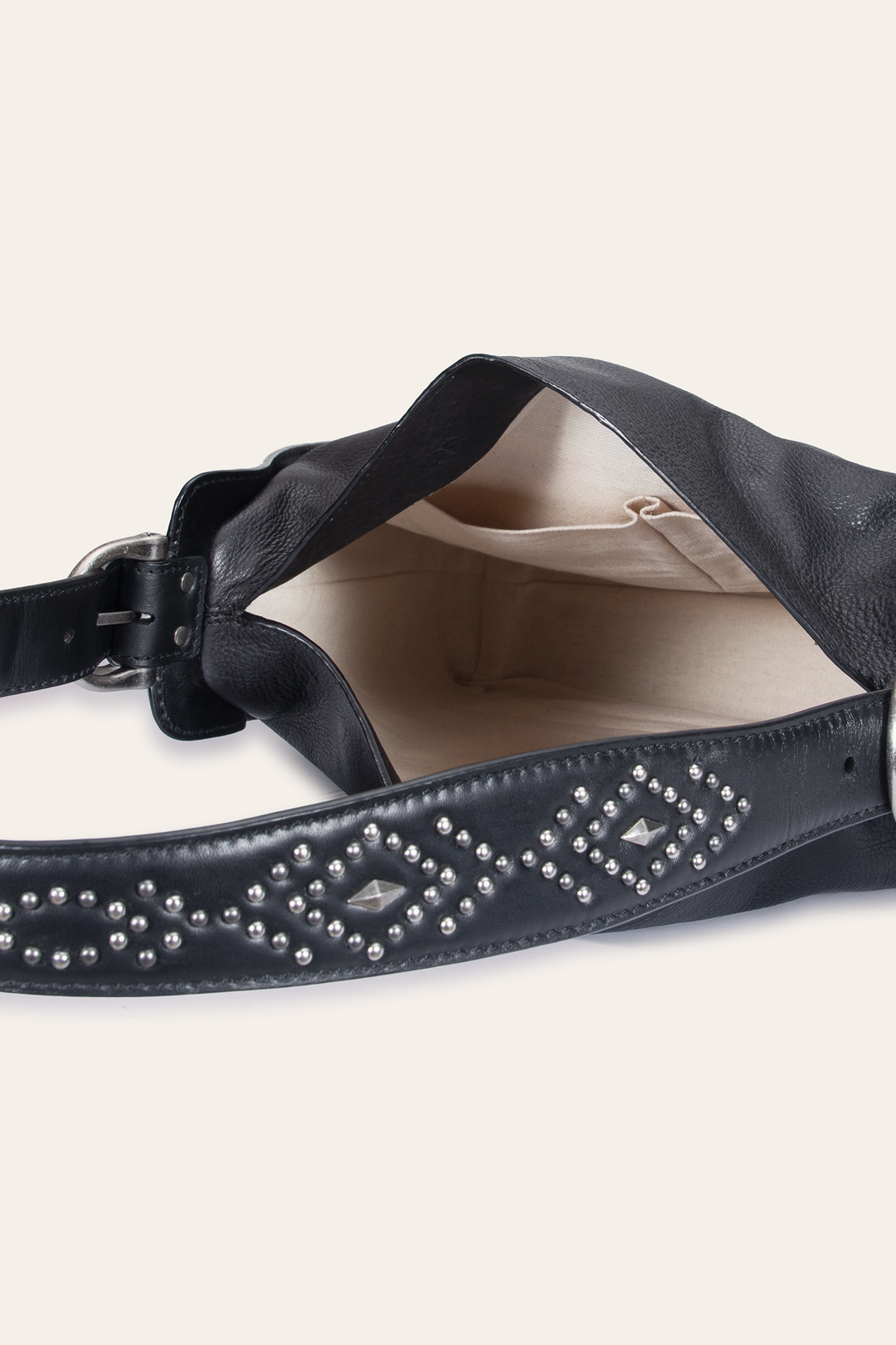 Women's Black Carla Studded Hobo Handbag | Frye Black