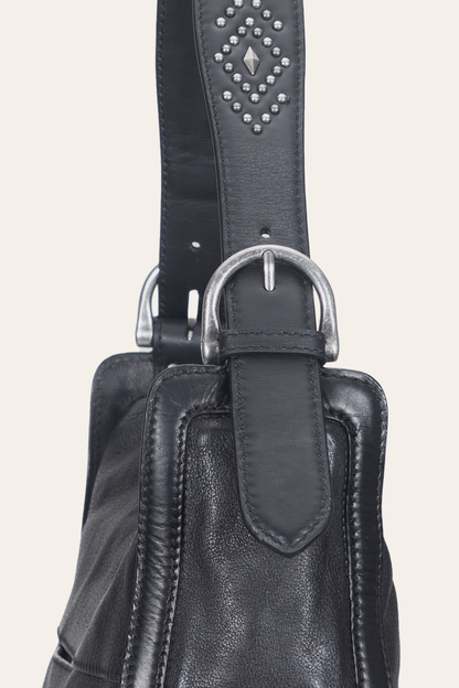 Women's Black Carla Studded Hobo Handbag | Frye Black