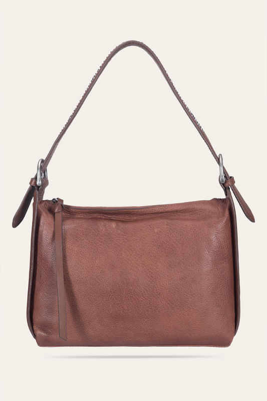 Women's Cognac Carla Studded Shoulder Bag | Frye Cognac