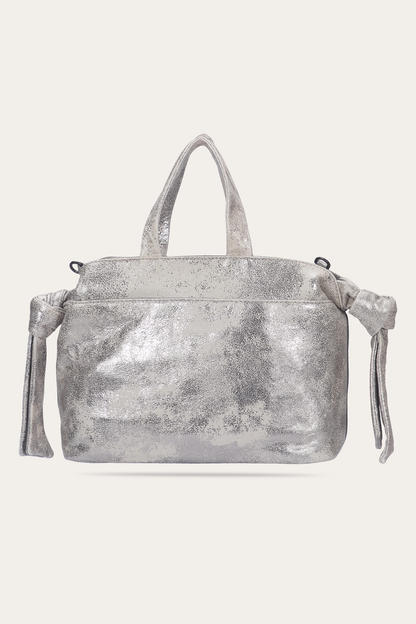 Women's Nora Satchel Handbag | Frye Cream Metallic