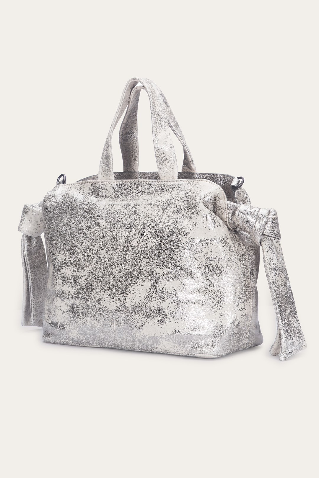 Women's Nora Satchel Handbag | Frye Cream Metallic