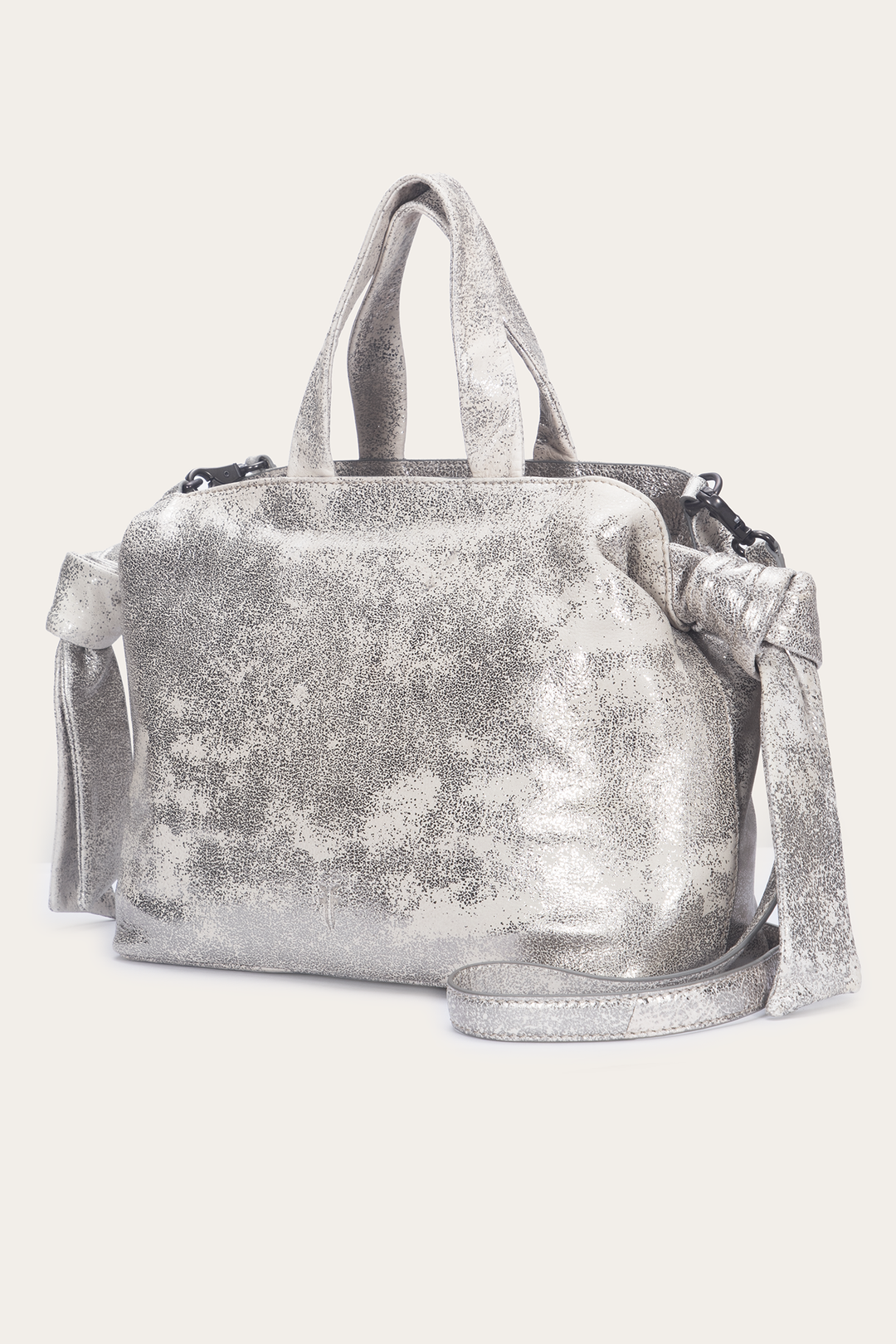 Women's Nora Satchel Handbag | Frye Cream Metallic