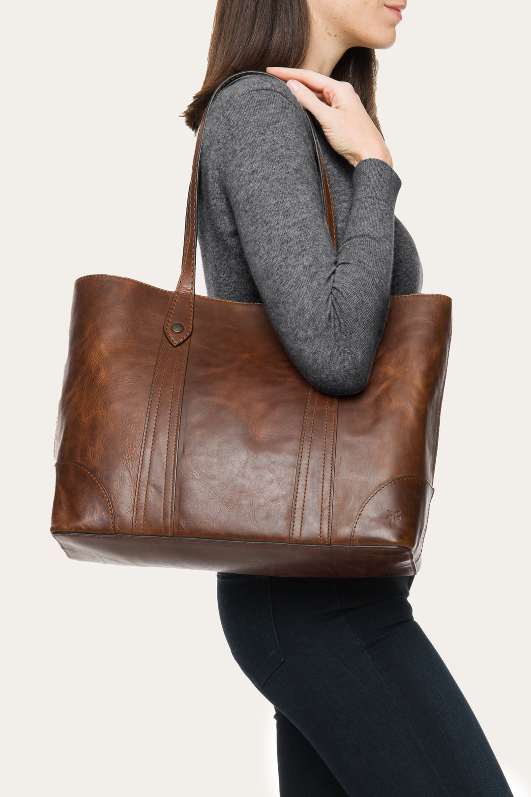 Melissa Cognac Shopper | Frye Cognac