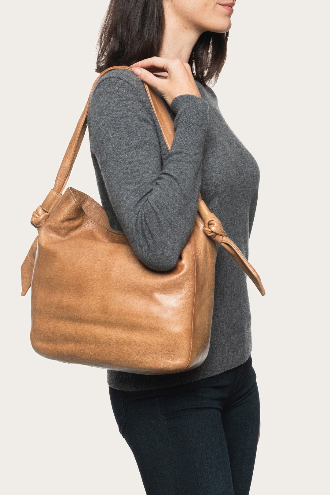 Nora Knotted Hobo in Beige | Frye Beige