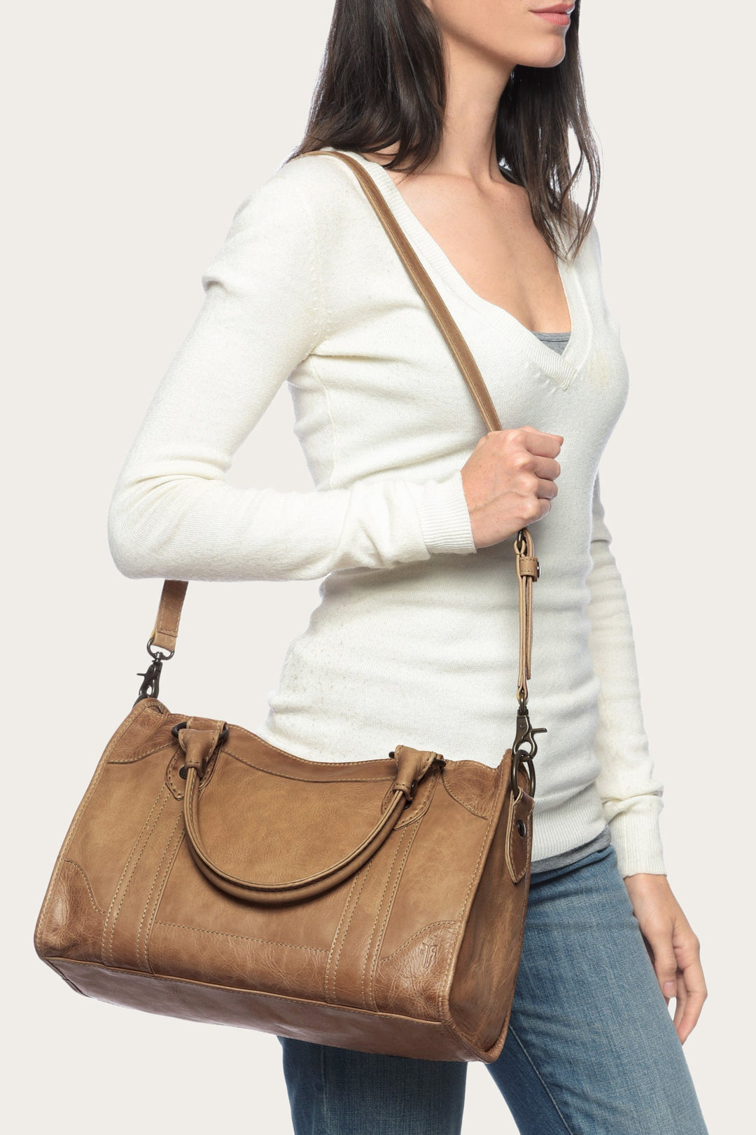Melissa Beige Satchel | Frye Beige