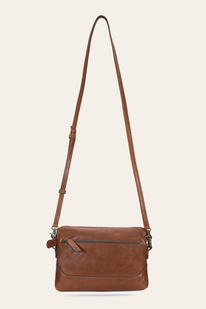 Melissa Cognac Crossbody Wristlet | Frye Cognac