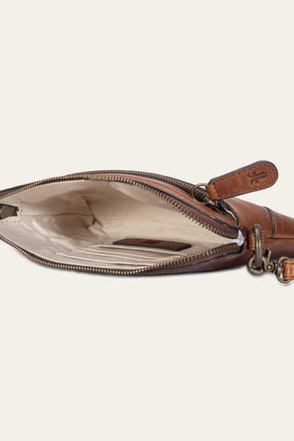 Melissa Cognac Crossbody Wristlet | Frye Cognac