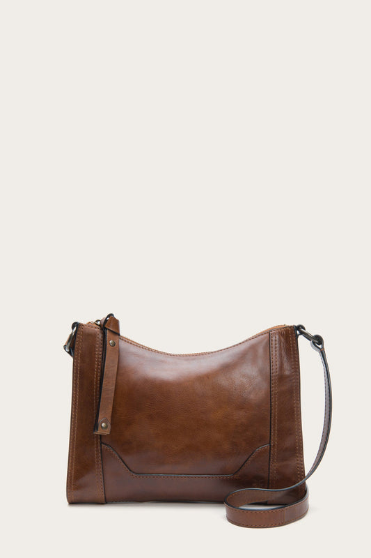 Melissa Cognac Zip Crossbody | Frye Cognac