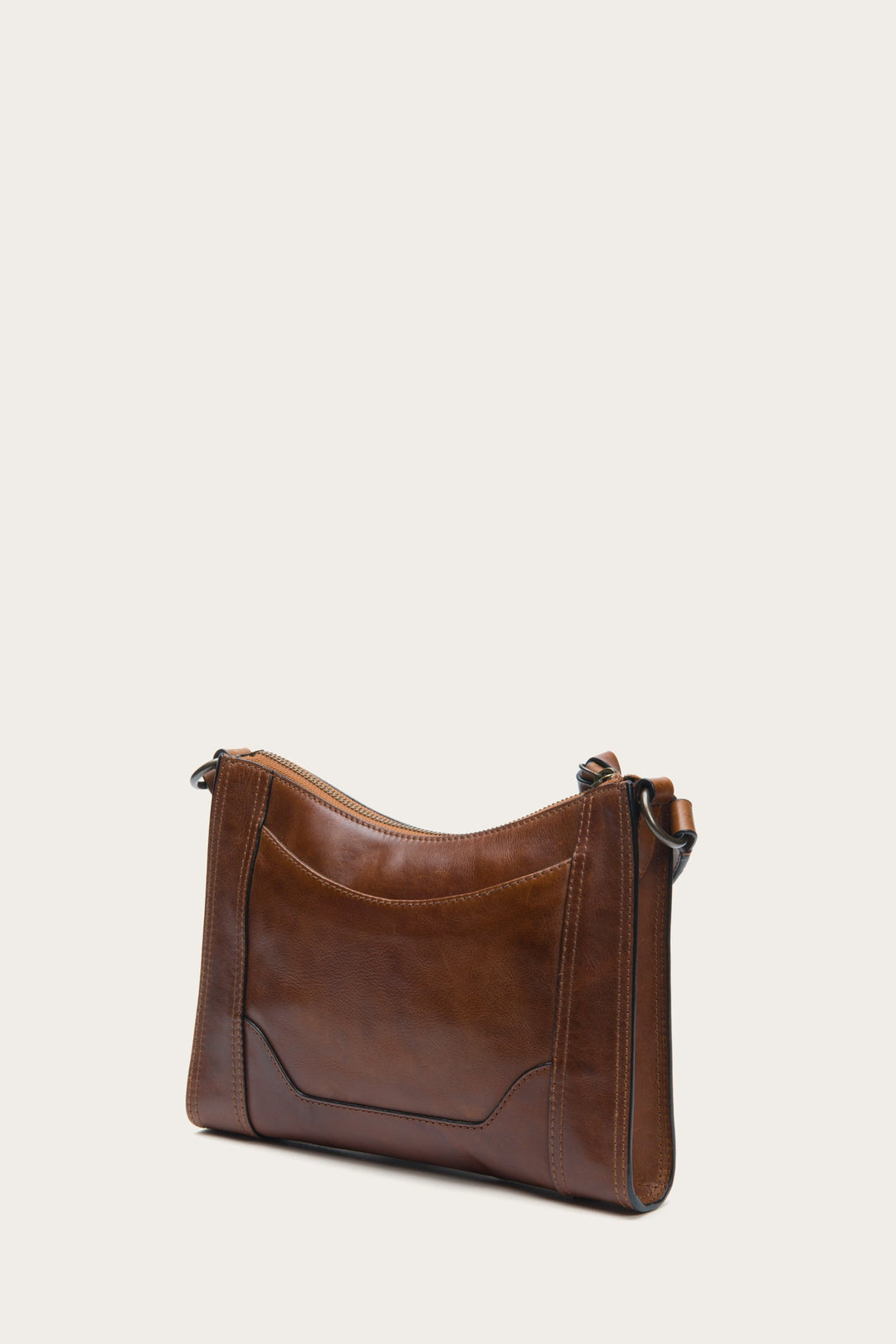 Melissa Cognac Zip Crossbody | Frye Cognac