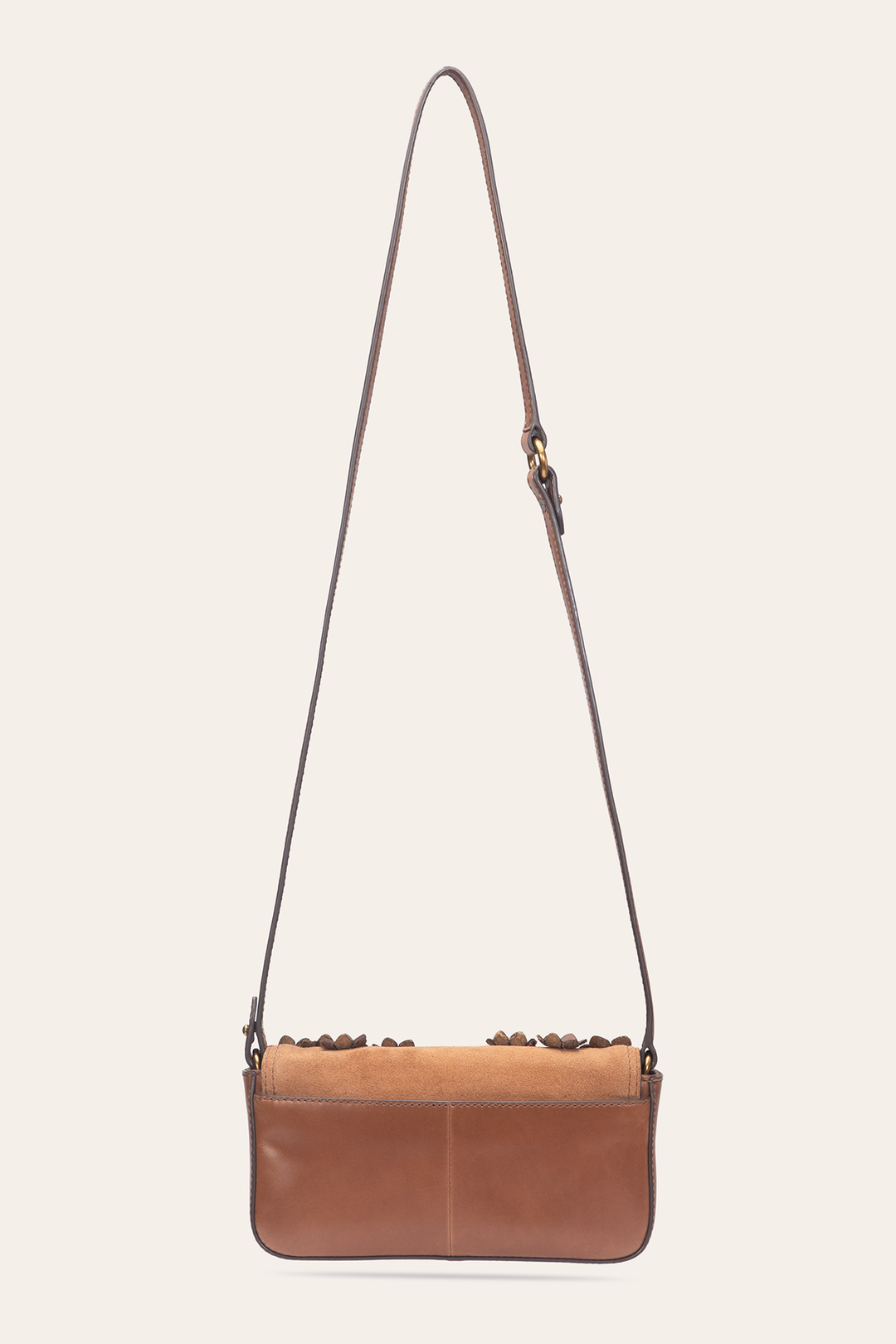 Cognac Melissa Floral Convertible Mini Flap | Frye Cognac