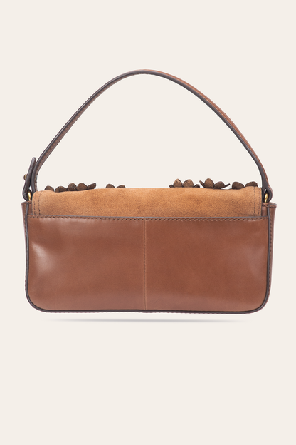 Cognac Melissa Floral Convertible Mini Flap | Frye Cognac