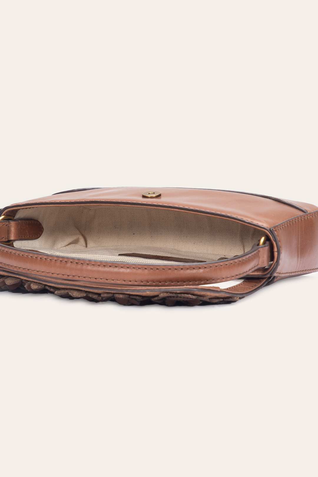 Cognac Melissa Floral Convertible Mini Flap | Frye Cognac