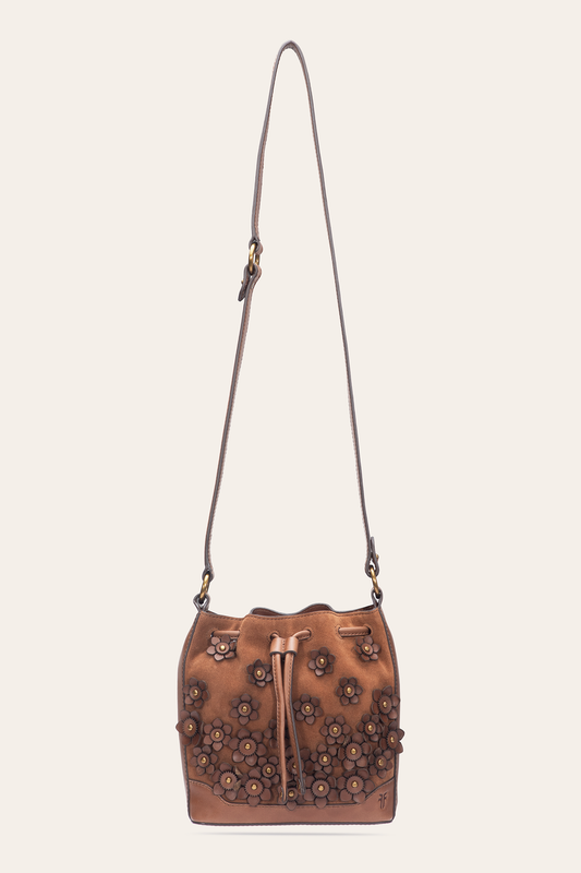 Cognac Melissa Floral Convertible Bucket | Frye Cognac
