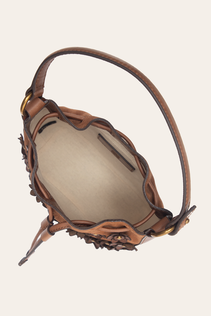 Cognac Melissa Floral Convertible Bucket | Frye Cognac