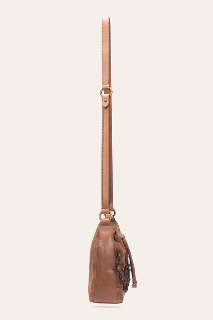 Cognac Melissa Floral Convertible Bucket | Frye Cognac