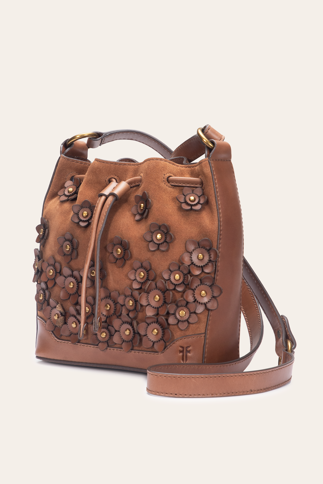 Cognac Melissa Floral Convertible Bucket | Frye Cognac
