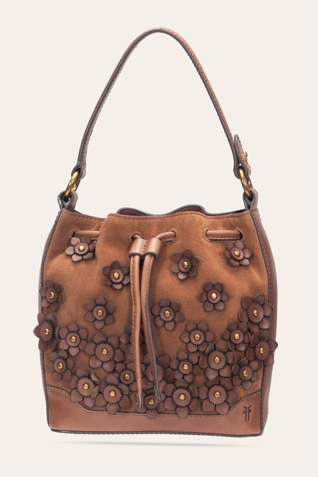 Cognac Melissa Floral Convertible Bucket | Frye Cognac