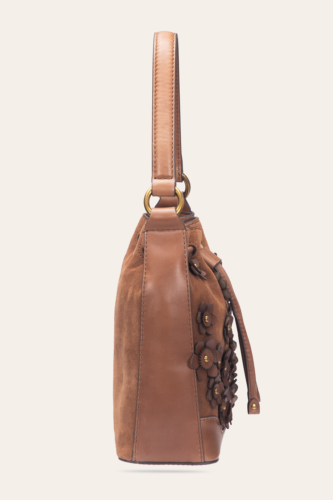 Cognac Melissa Floral Convertible Bucket | Frye Cognac