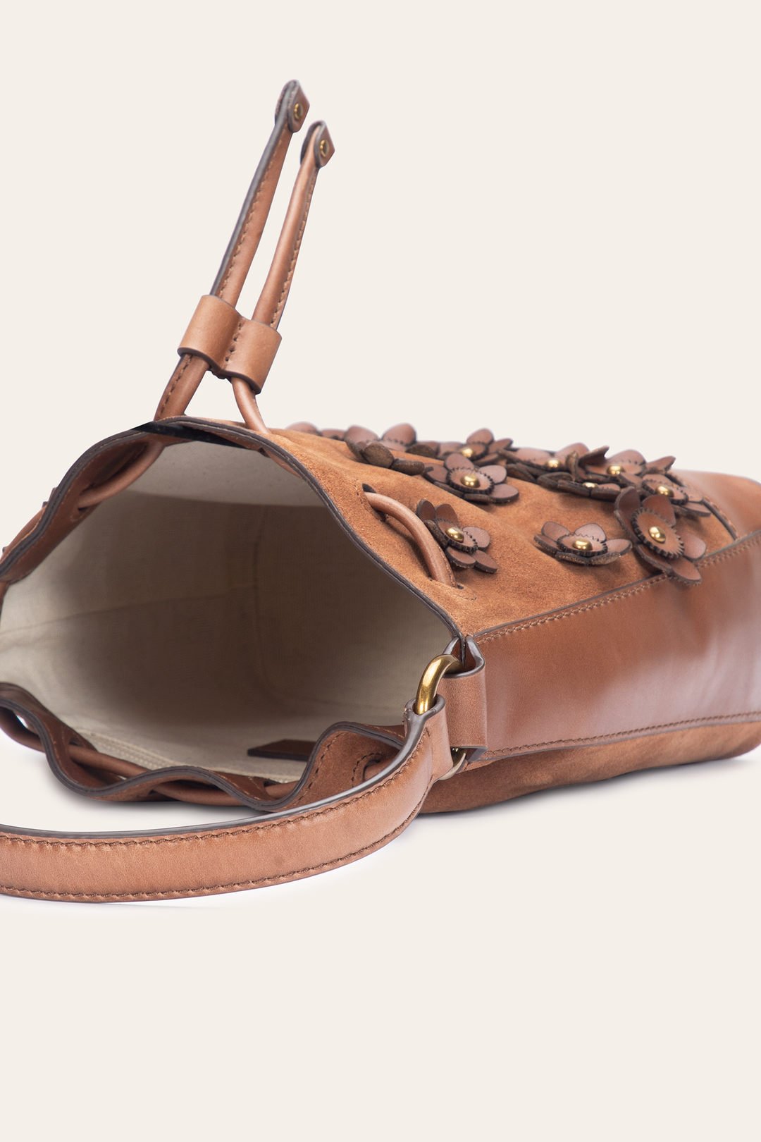Cognac Melissa Floral Convertible Bucket | Frye Cognac