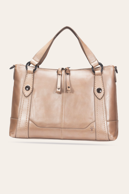 Light Bronze Melissa Medium Satchel | Frye Light Bronze