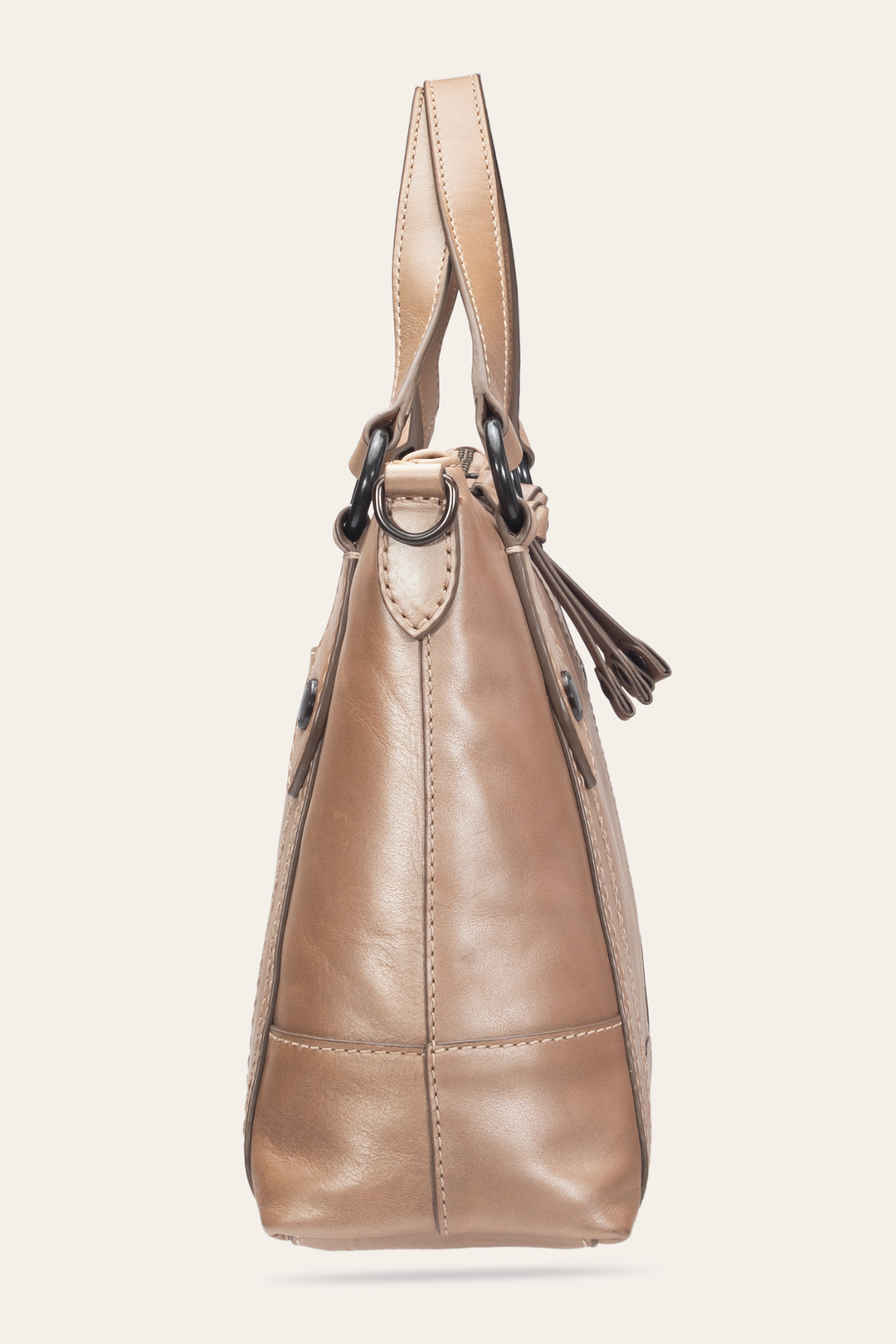 Light Bronze Melissa Medium Satchel | Frye Light Bronze