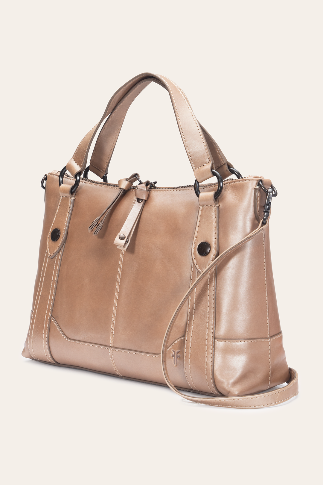Light Bronze Melissa Medium Satchel | Frye Light Bronze