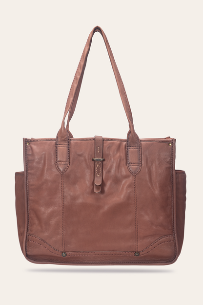 Campus Cognac Tote | Frye Cognac