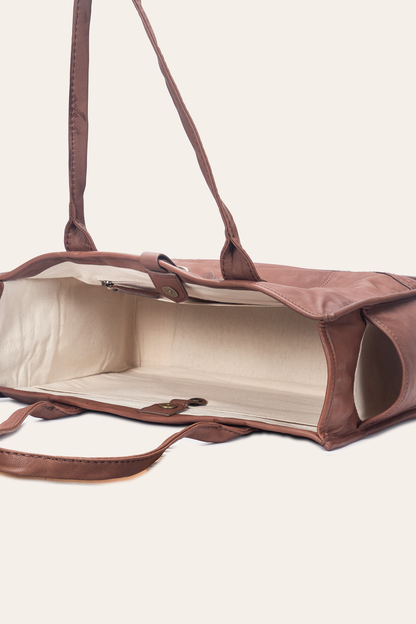 Campus Cognac Tote | Frye Cognac