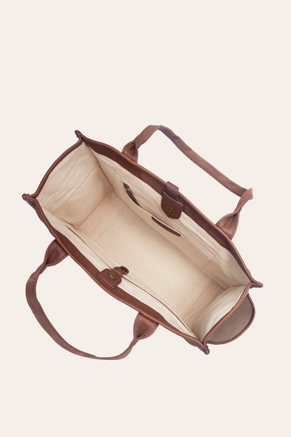 Campus Cognac Tote | Frye Cognac