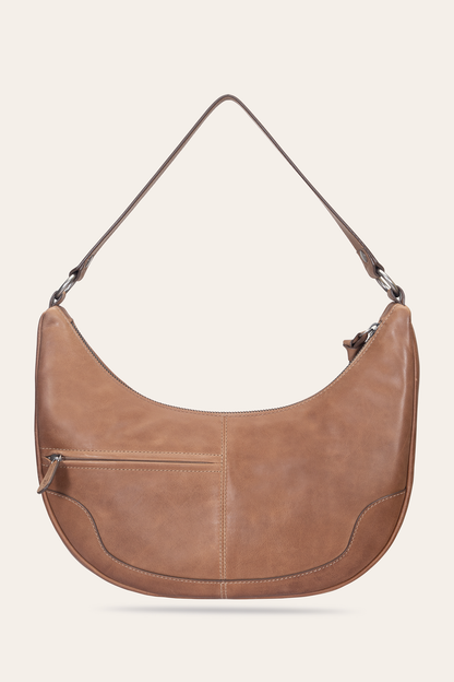 Melissa Beige Crescent Hobo | Frye Beige