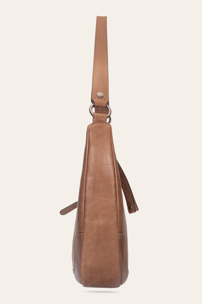 Melissa Beige Crescent Hobo | Frye Beige