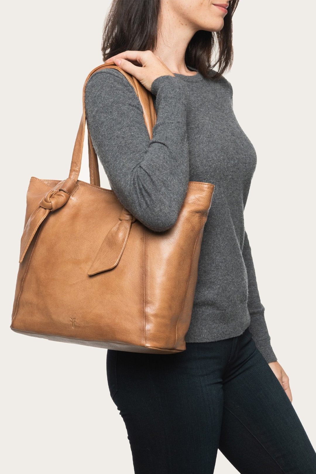 Nora Beige Knotted Tote | Frye Beige
