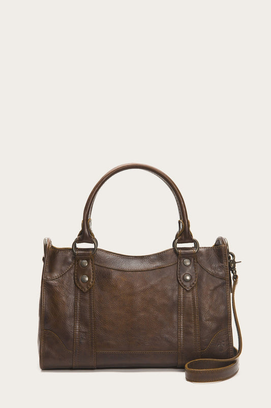 Melissa Dark Brown Satchel | Frye Dark Brown