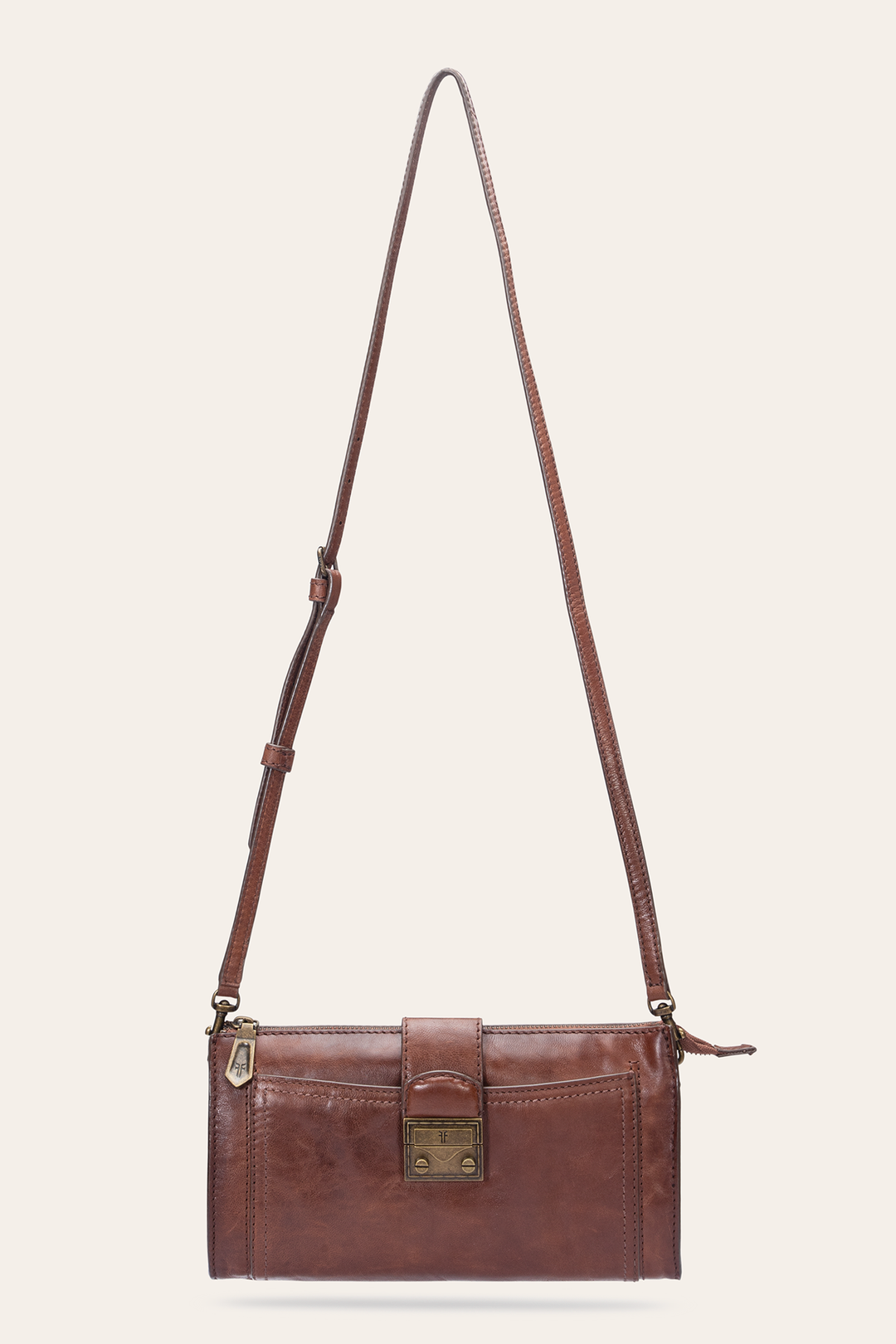 Alex Cognac Crossbody Clutch | Frye Cognac