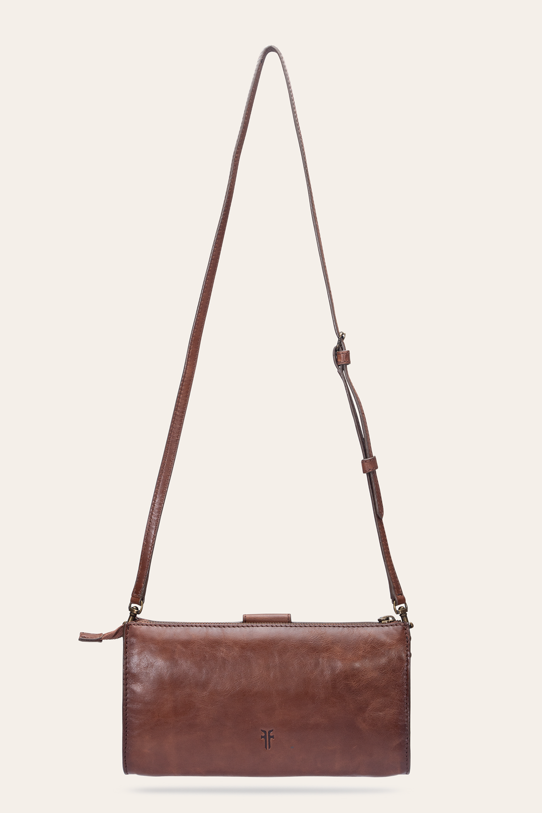 Alex Cognac Crossbody Clutch | Frye Cognac