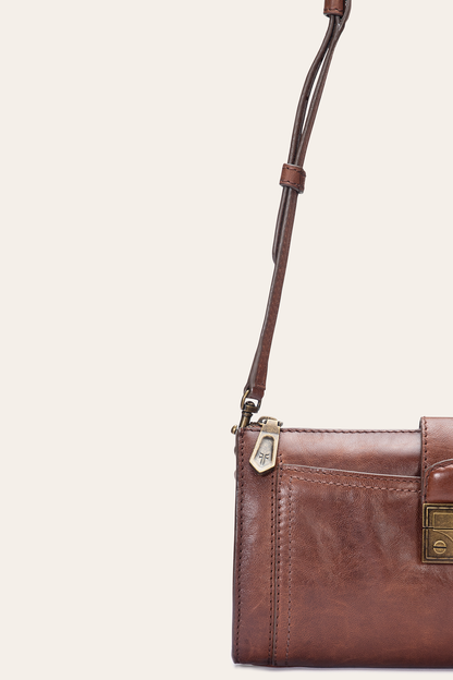 Alex Cognac Crossbody Clutch | Frye Cognac