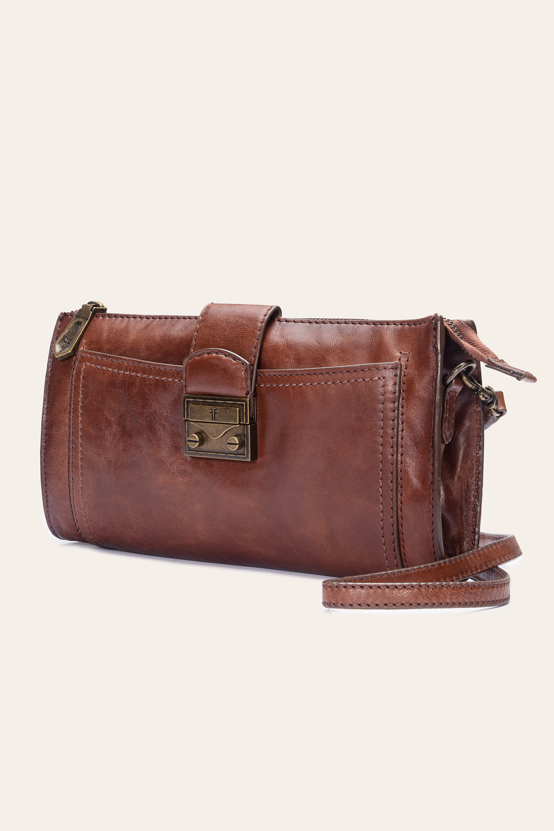 Alex Cognac Crossbody Clutch | Frye Cognac
