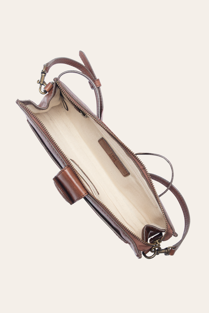 Alex Cognac Crossbody Clutch | Frye Cognac